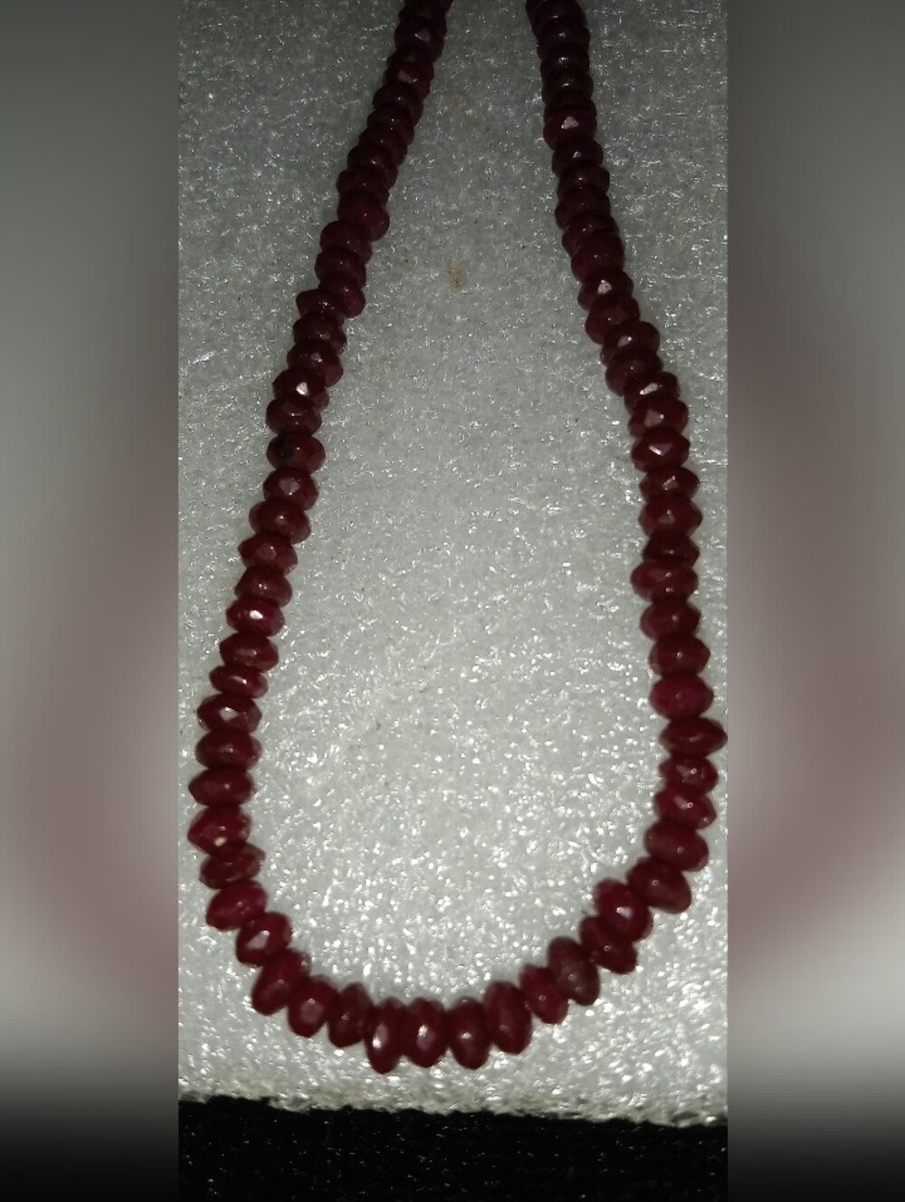 SALE!!! WAS $500 Natural 47ct Deep Red Myanmar Ruby Strand 20 Inches